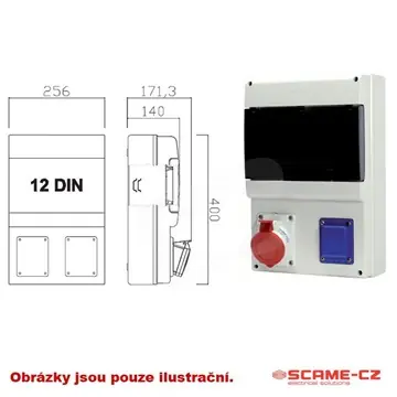SK0000252-CZ20260306-083713-0-1772757438-D331 Rozvodnice zásuvková 1x 63A 5p + jistič Moderní