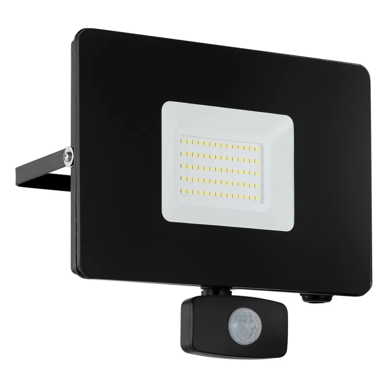 Nakupujte Hned EGLO SVÍTIDLO LED 97463 FAEDO 3 50W 4800LM 5000K IP44 NÁST., HLINÍK, SENZOR ČERNÁ, SKLO