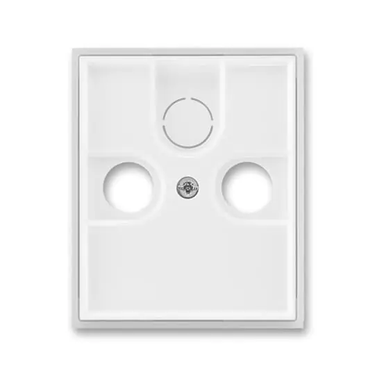 Moderní ABB ELEMENT, TIME Kryt  5011E-A00300 01 zásuvky anténní s vylamovacím otvorem TV+R, TV+R+SAT, bílá/ledová bílá