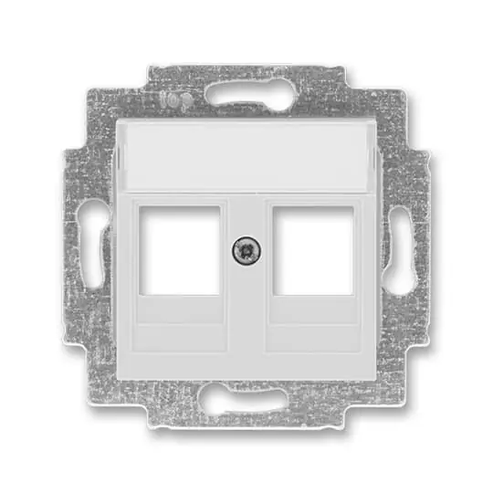 Ověřený ABB LEVIT Kryt 5014H-A01018 16 zásuvky komunikační přímé 2 otvory, pod omítku, IP20, šedá