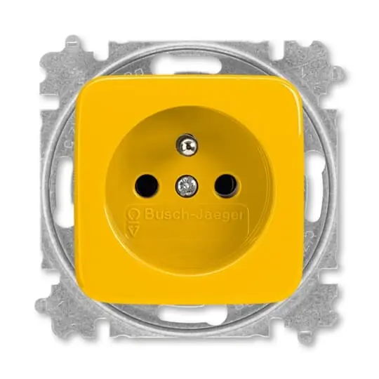 Dokud Zásoby Vydrží ABB Zásuvka 5519B-A02347 Y,jednonásobná chráněná,bezšroubová