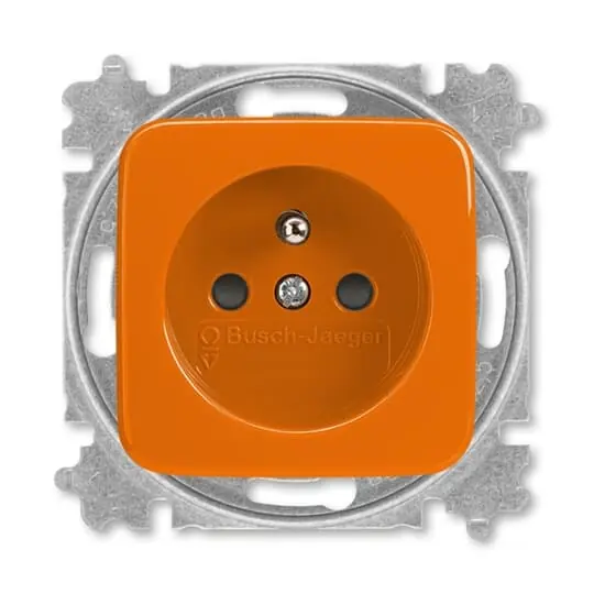 ABB Zásuvka 5519B-A02357 P,jednonásobná chráněná, s clonkami, bezšroubová,oranžová Nejlepší Cena
