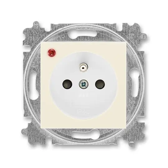 ABB LEVIT Zásuvka 5599H-A02357 17 s ochranou před přepětím a optickou signalizací poruchy, bezšroubová,IP40, slonová kost/bílá Víkendová Akce