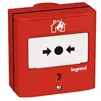 Tlačítko LEGRAND 1NO/NC požární červená Luxusní