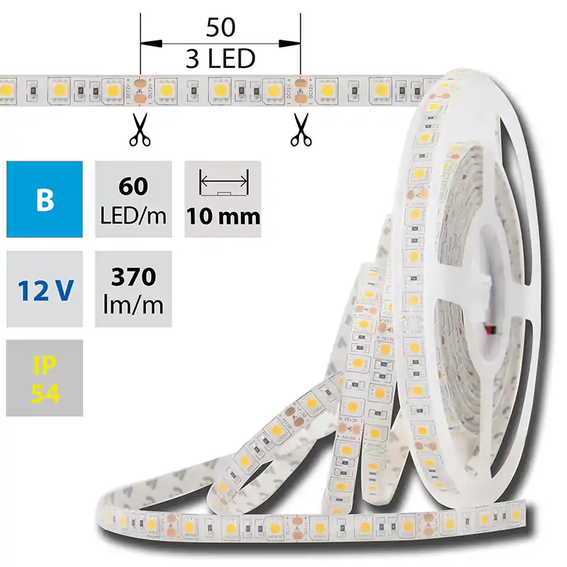 SK0334576-CZ20260306-083626-0-1772757396-pim-1277432_1 MCLED Pásek LED SMD5050 B, 60LED/m, 14,4W/m, 450lm/m, IP54, DC 12V, 10mm, 5m Poslední Šance