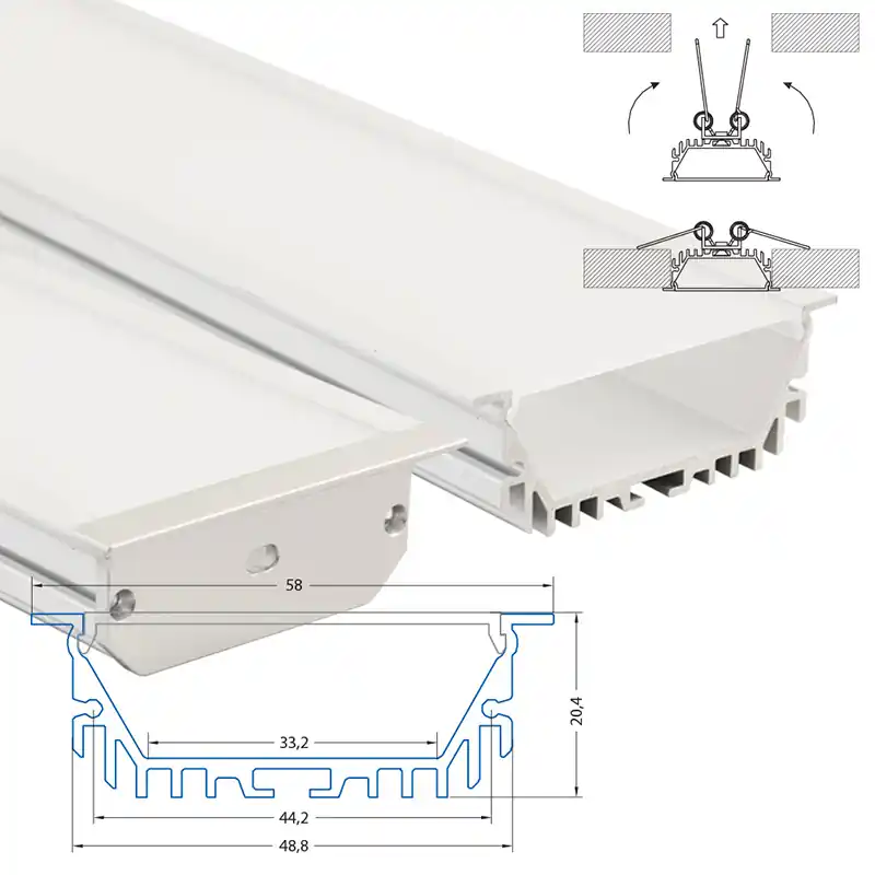 SK0335433-CZ20260306-083626-0-1772757396-pim-586924_1 Expresní Doručení MCLED Profil AL 58x20mm, AH vestavný, mléčný difuzor, komplet, 2m